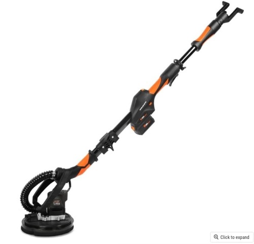 WEN 20409 20V Max Variable Speed Cordless Brushless Drywall Sander with 5.0 Ah Battery and Charger - Lot 126