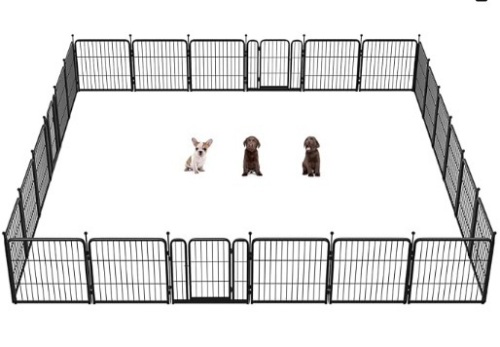 FXW Rollick Dog Playpen for Yard, Camping, 24" Height Heavy Duty for/Small Dogs/Puppies Dogs, 24 Panels - Lot 222