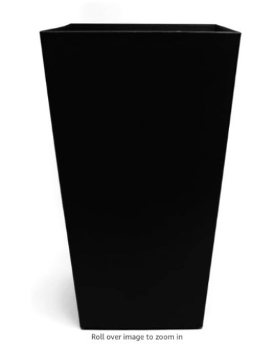 Bloem Finley 20 in. H X 11.5 in. W X 11.5 in. D Plastic Planter Black - Lot 236