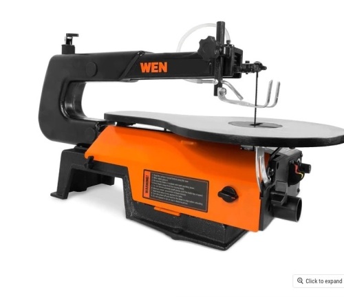 WEN 3922 16-inch Variable Speed Scroll Saw with Easy-Access Blade Changes - Lot 282