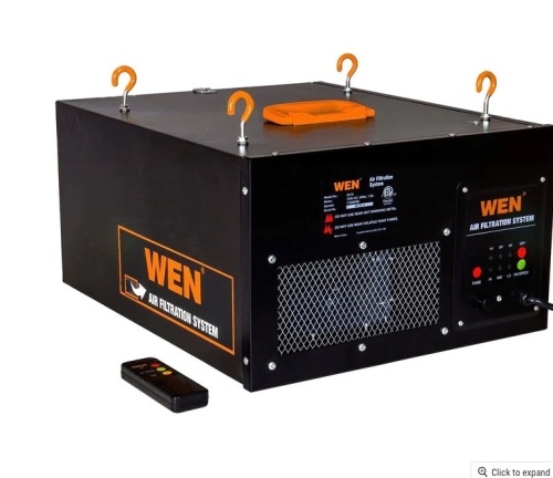 WEN 3410 3-Speed Remote-Controlled Air Filtration System (300/350/400 CFM) - Lot 284