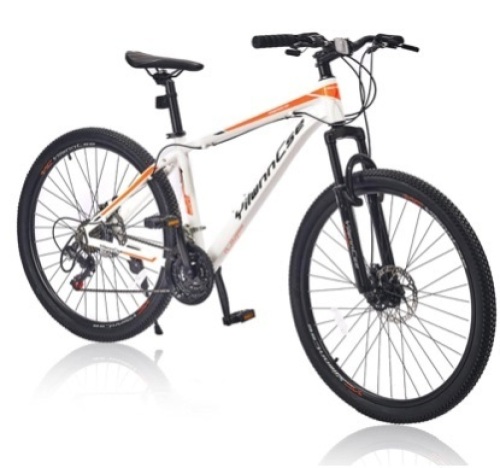 27.5 Inch Mountain Bike 21-Speed Bicycle, Aluminum Frame,Suspension Fork, Double Disc Brake-black and green - Lot 179