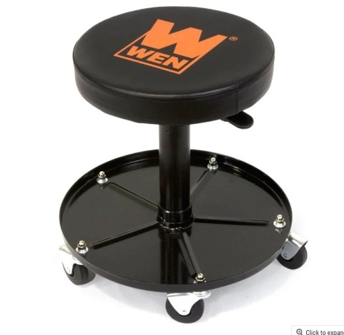 WEN 73012T 300-Pound Capacity Pneumatic Rolling Mechanic Stool - Lot 290