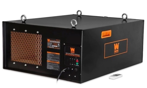 WEN 3417 3-Speed Remote-Controlled Industrial-Strength Air Filtration System (556/702/1044 CFM) - Lot 298