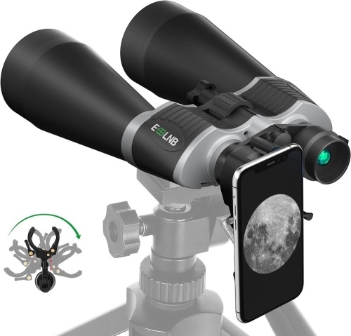 ESSLNB Astronomy Binoculars 13-39X70 Zoom Giant Binoculars with Tripod Adapter Phone Adapter and Case Binoculars for Bird Watching Hunting and Stargazing (13-39X70)  - Lot 2245