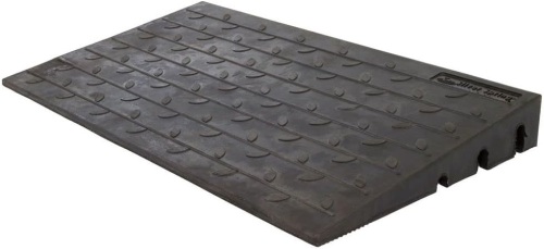 Silver Spring 4" High Rubber 3-Channel Threshold Ramp for Wheelchairs, Mobility Scooters, and Power Chairs, with Slip-Resistant Surface - DH-UP-84 - Lot 2253