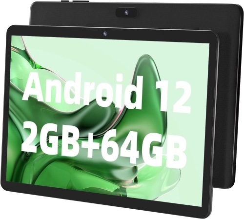 SGIN Tablet with 10.1 Inch Android 12 Tablets, 2GB RAM 64GB ROM 1280 * 800 IPS Display, with Quad-Core A133 1.6Ghz Processor, 2MP + 5MP Camera, Bluetooth 4, WiFi, GPS, 5000mAh(Black) - Lot 2265