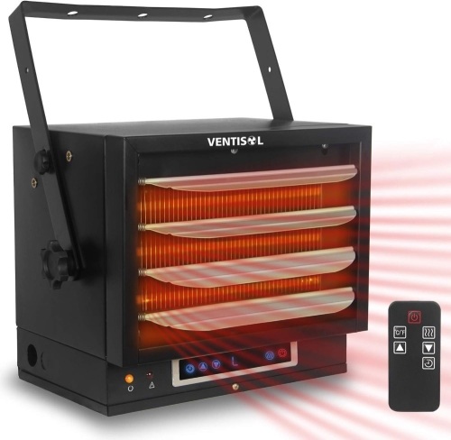 VENTISOL 7500W Electric Garage Heater 240v Fan-forced with Bracket - Lot 2286