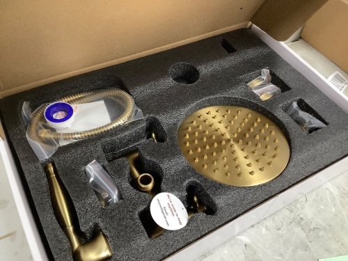 Antique Brass Bathroom Shower Set - Lot 2283