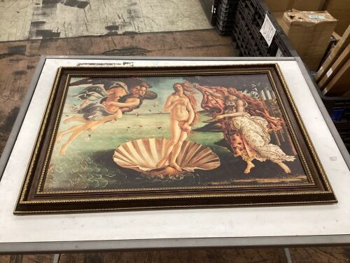The Birth of Venus Painting - One Corner Damaged - Lot 462
