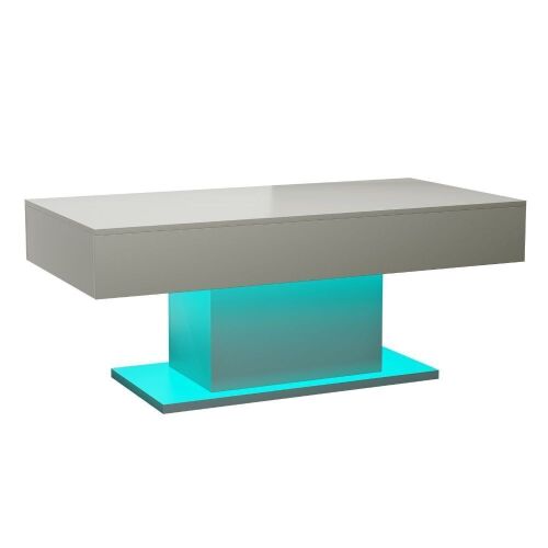 High Gloss Coffee Table with LED Light  - Lot 482