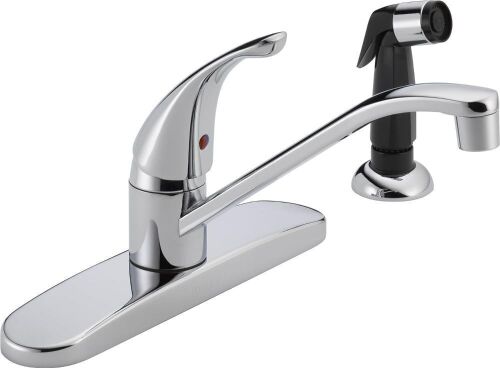 Peerless Single-Handle Kitchen Sink Faucet with Side Sprayer, Chrome  - Lot 551
