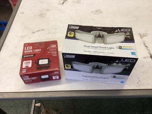 Dual Head Flood Light & LED Work Light  - Lot 598