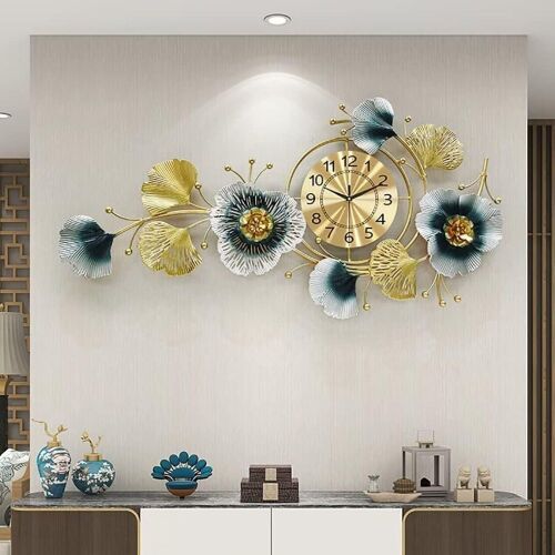 42 Inch Ginkgo Leaf Wall Clock  - Lot 754