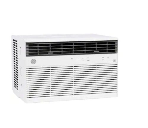 GE 8,000 BTU 115V Window Air Conditioner Cools 350 Sq. Ft. with SMART technology, ENERGY STAR and Remote in White  - Lot 77