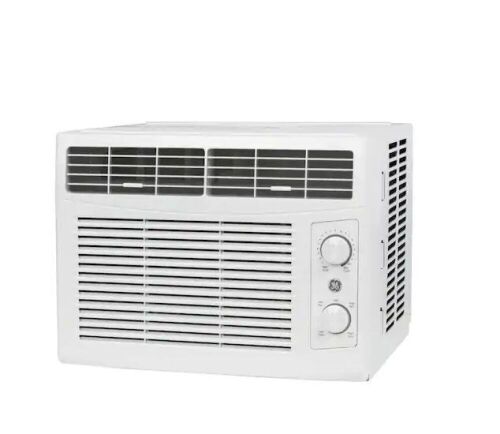 GE 5,000 BTU 115V Window Air Conditioner Cools 150 Sq. Ft. in White  - Lot 169