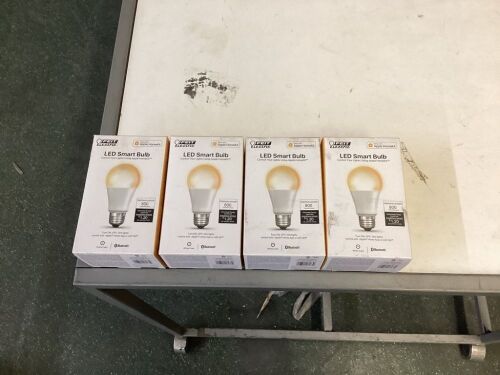 Lot of (4) Feit A19 E26 LED Smart Bulb Warm White 60 Watt Equivalence  - Lot 641