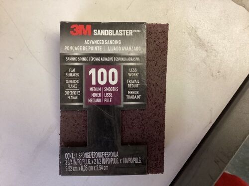 Lot of (69) 3M Sandblaster Sanding Sponge Block, 100-grit - Lot 681