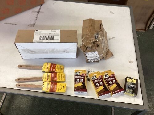 Lot of Sanding Sponges, Roller Covers, and Paint Brushes - Lot 609