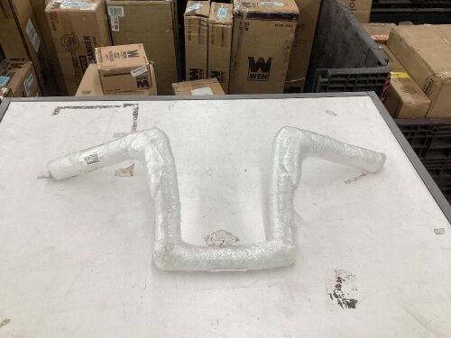 WZLW Rise 1-14 in Fat Ape Hangers Handlebar for Harley Softail FLST FXST Custom Sportster XL Touring Road King, Chrome - Lot 619