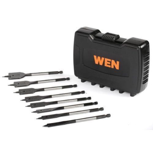 WEN DB818P 8-Piece 6-Inch Wood Spade Bit Set with Carrying Case - Lot 597