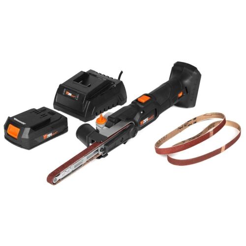WEN 20437 20V Max Cordless Variable Speed Detailing File Sander with 2.0 Ah Lithium-Ion Battery and Charger - Lot 607
