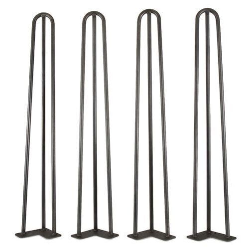 WEN TL28B 28-Inch Mid-Century Modern Satin Black Hairpin Table Legs, 1/2" Diameter, Set of 4 - Lot 181