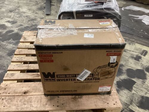 WEN DF250iX Super Quiet 2500-Watt Portable Dual Fuel Inverter Generator with Fuel Shut-Off and CO Sensor - Has Compression - Lot 352
