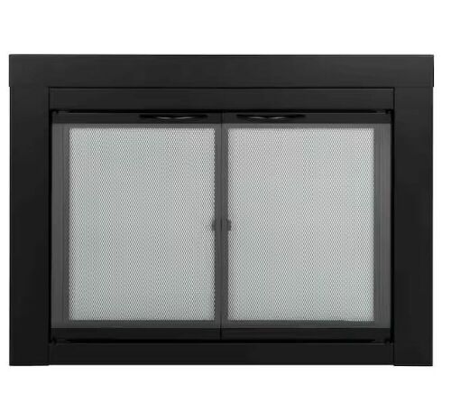 Pleasant Hearth Alpine Large Glass Fireplace Doors  - Lot 95