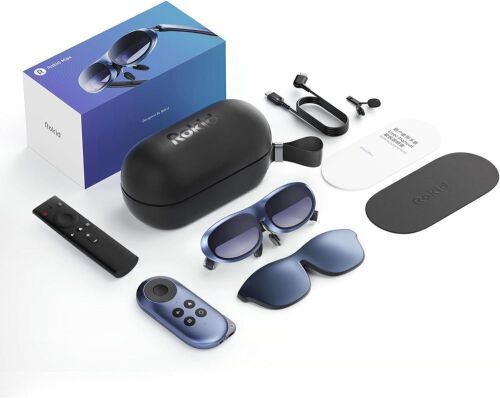 Rokid AR Joy Pack AR Glasses, Android TV Smart Glasses with 360" Micro-OLED Display, Google Play, Media Streaming, HDCP Support & Cloud Gaming, Console, Android, iOS, Windows Compatible  - Lot 14