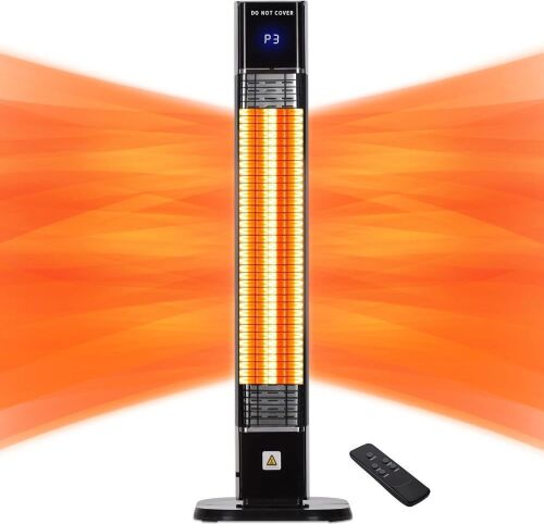 AKIRES Indoor Outdoor 1500W Electric Infrared Heater, 34IN  - Lot 210
