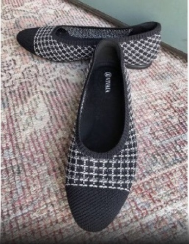 Vivaia Tamia 2.0 Black Tweed Almond Cap Toe Ballet Flats eu 40.5/ medium Lot of 20 pairs  - Lot 165