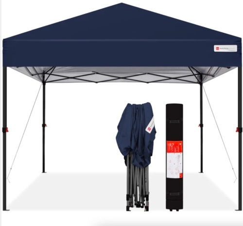 One-Person Setup Instant Pop Up Canopy w/ Wheeled Bag - 10x10ft - Lot 118