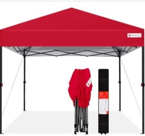 One-Person Setup Instant Pop Up Canopy w/ Wheeled Bag - 10x10ft - Lot 180