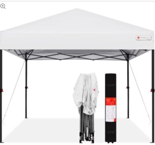 One-Person Setup Instant Pop Up Canopy w/ Wheeled Bag - 10x10ft - Lot 181