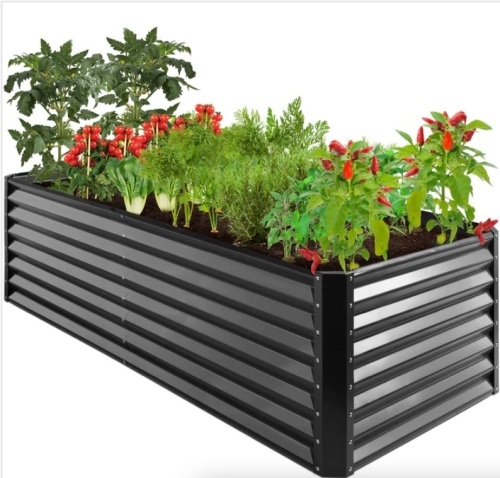 Outdoor Metal Raised Garden Bed for Vegetables, Flowers, Herbs - 8x4x2ft - Lot 133