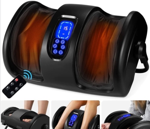 Reflexology Shiatsu Foot Massager w/ High-Intensity Rollers, Remote Control - Lot 138