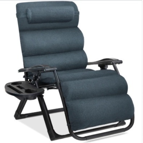Oversized Zero Gravity Chair, Folding Outdoor Recliner w/ Removable Cushion - Lot 204