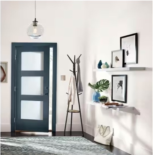 47.3 in. W x 10.2 in. D x 2 in. H White MDF Floating Wall Shelf-gray - Lot 211
