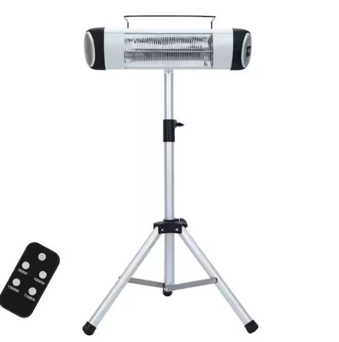 Adjustable Height Carbon Fiber Standing Patio Heater with Remote Control 1500-Watt  - Lot 216