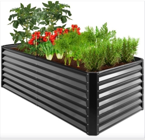 Outdoor Metal Raised Garden Bed for Vegetables, Flowers, Herbs - 6x3x2ft - Lot 281