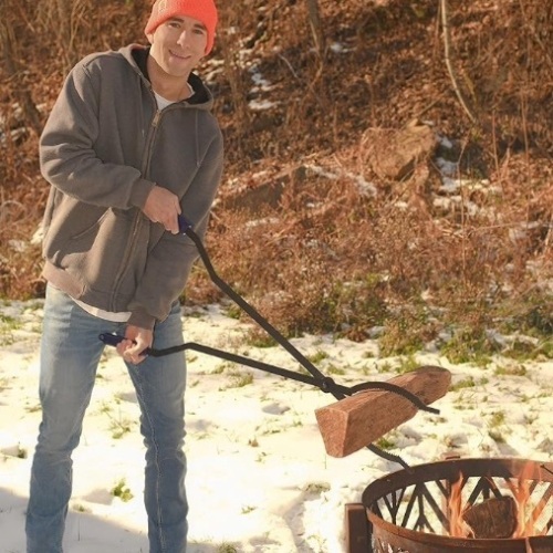 40" Heavy Duty Fire Tongs Firewood Grabber Tool with Scissor Shape Serrated, Log Claw Tongs for Bonfire Campfire Fire Pit Outdoor Indoor Log Grabber Tongs Rustproof Safely Moves Firewood - Lot 228