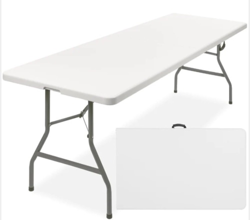 Portable Folding Plastic Dining Table w/ Handle, Lock - 8ft - Lot 230