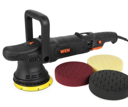 WEN AA6158 5-Inch 8-Amp Professional Grade Dual Action Polisher with Paddle Switch, 15mm Throw and LED Display - Lot 331