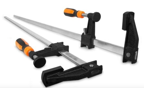 WEN 10236F2 Quick-Adjust 36-Inch Steel Bar Clamps with 2.5-Inch Throat and Micro-Adjustment Handle, Two Pack - Lot 335