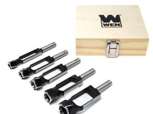 WEN DB051T 5-Piece Tenon and Deep Plug Cutter Drill Bit Set with Carrying Case - Lot 348