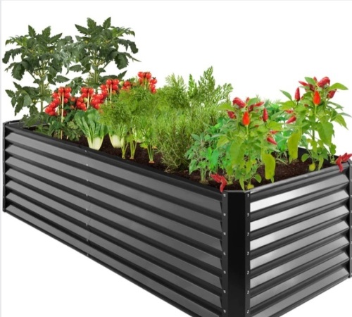 Outdoor Metal Raised Garden Bed for Vegetables, Flowers, Herbs - 8x4x2ft - Lot 396