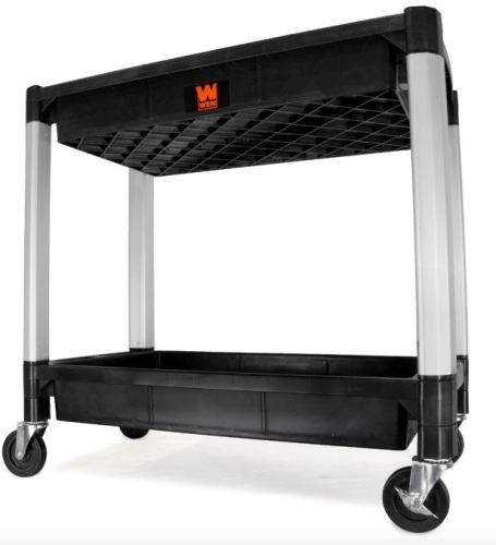 WEN 73162 Two-Tray 300-Pound Capacity Double Decker Service and Utility Cart - Lot 375