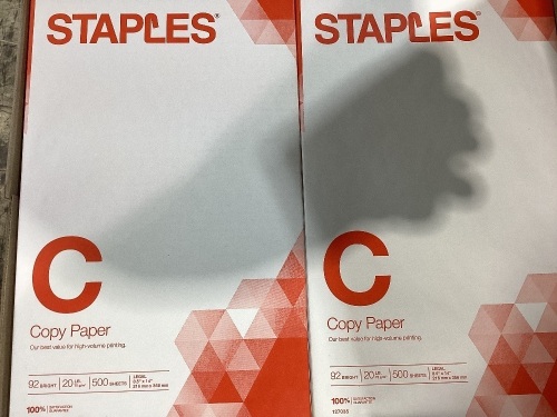 Case of copy paper legal 8.5"x 14" - Lot 91