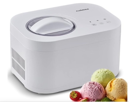 ce Cream Maker, CUSIMAX Automatic Ice Cream Maker with Compressor No Pre-freezing Gelato Maker 1.1 Quart 3 Modes Easy Homemade Ice Cream and Sorbet, Frozen Yogurt, Includes Recipes - Lot 97
